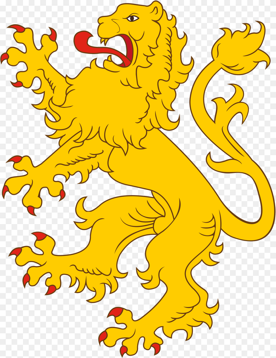 Lion Transparent Heraldry Lion Coat Of Arms, Dragon Free Png Download