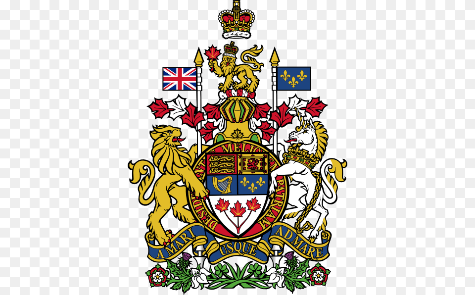 Lion Unicorn Canada Coat Of Arms Clip Art, Emblem, Symbol, Baby, Person Free Png Download