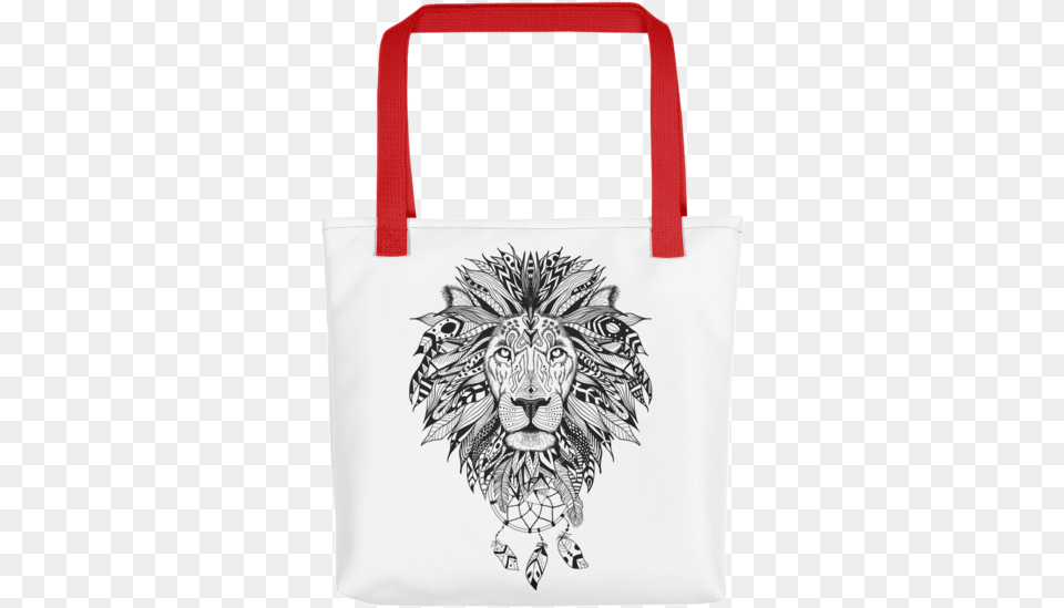 Lion With Dream Catcher Tote Bag My Dear Kitty Tictail Aztec Lion Tattoo, Accessories, Handbag, Tote Bag, Purse Png Image