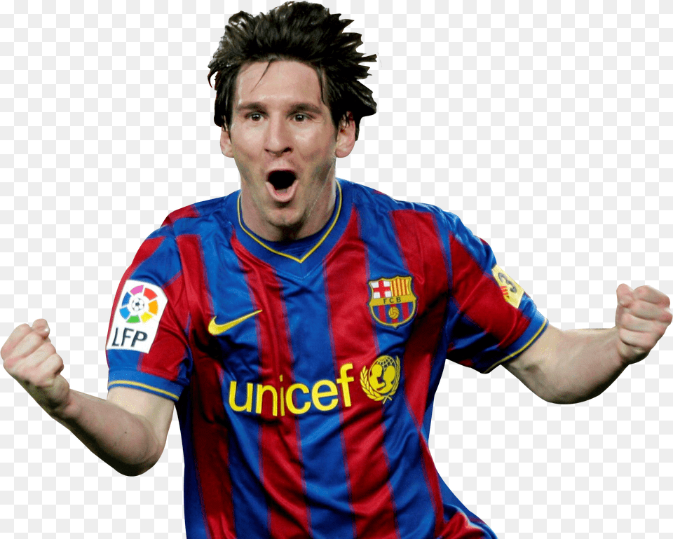 Lionel Football Player Messi, Hand, Shirt, Body Part, Clothing Png