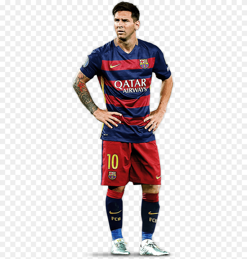 Lionel Messi 2015, Tattoo, Skin, Shorts, Shirt Free Transparent Png