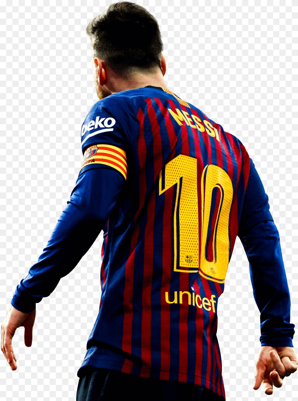 Lionel Messi Captain Barcelona Plaid, Adult, Body Part, Clothing, Shirt Free Transparent Png
