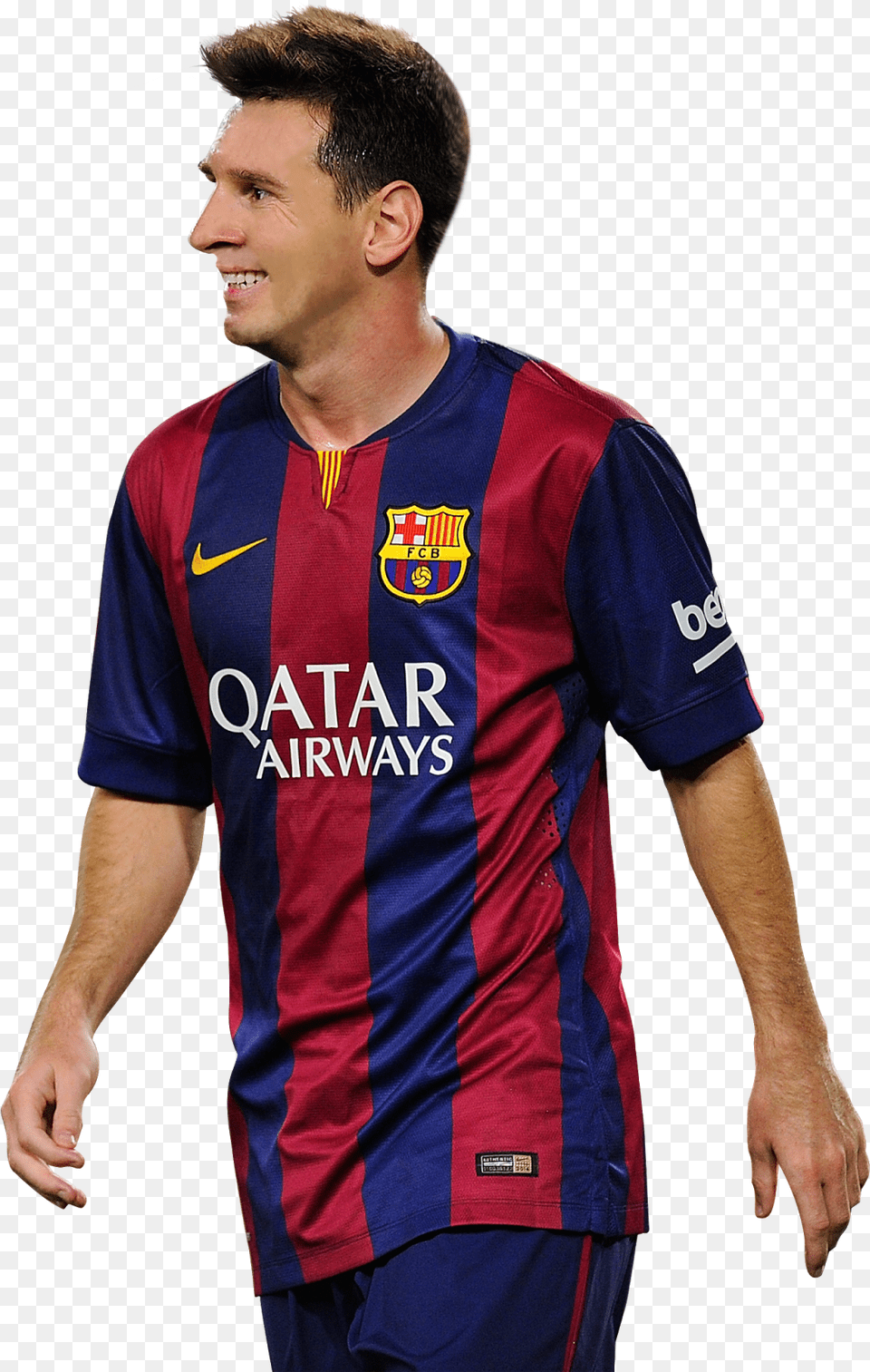 Lionel Messi Clipart Andrs Iniesta Front Signed Barcelona Jersey With Official, Shirt, Clothing, Person, Man Png