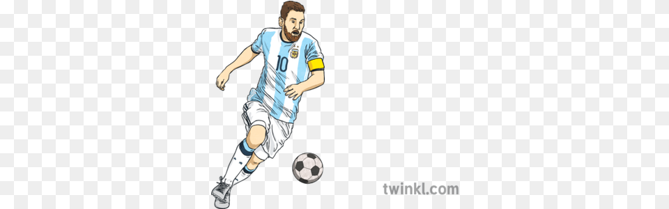 Lionel Messi Footballer Soccer Argentina Ks2 Illustration Messi Football Illustration, Adult, Male, Man, Person Free Png Download