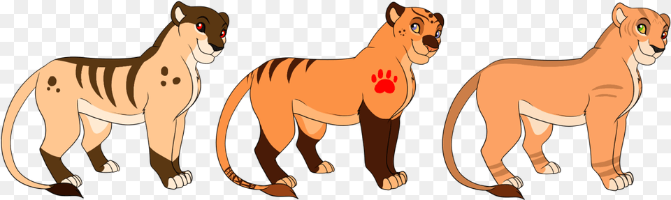 Lioness Adopts Open Cartoon, Animal, Lion, Mammal, Wildlife Png Image