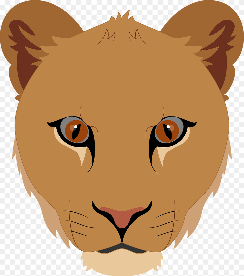 Lioness Face Clipart, Animal, Lion, Mammal, Wildlife Free Png Download