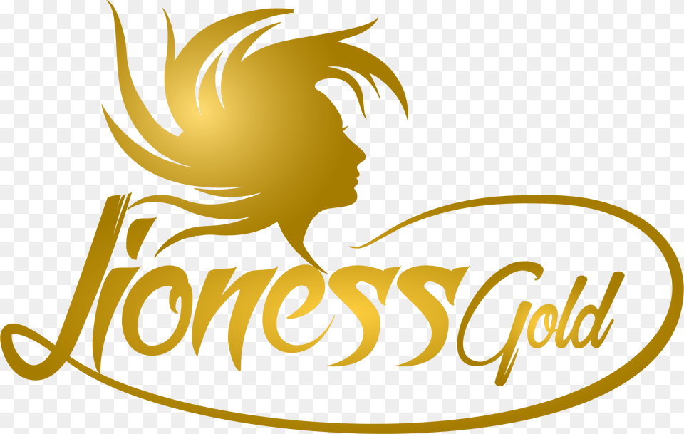Lioness Gold Models Gold Hair Logo, Face, Head, Person, Animal Free Png