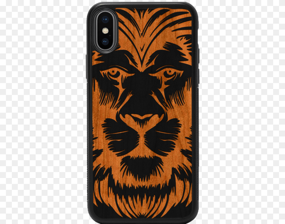 Lionfaceiphonexblackwood Mobile Phone Case, Home Decor, Electronics, Mobile Phone, Adult Png