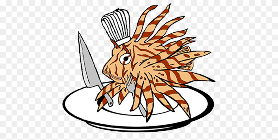 Lionfish Clipart Lion Fish, Cutlery, Food, Fork, Meal Free Png