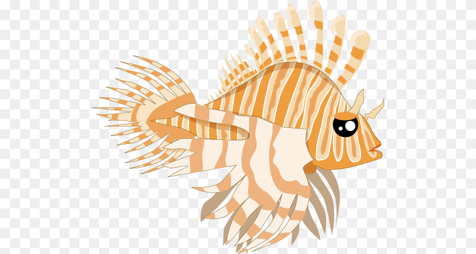 Lionfish Illustration, Animal, Sea Life, Fish, Mammal Png Image