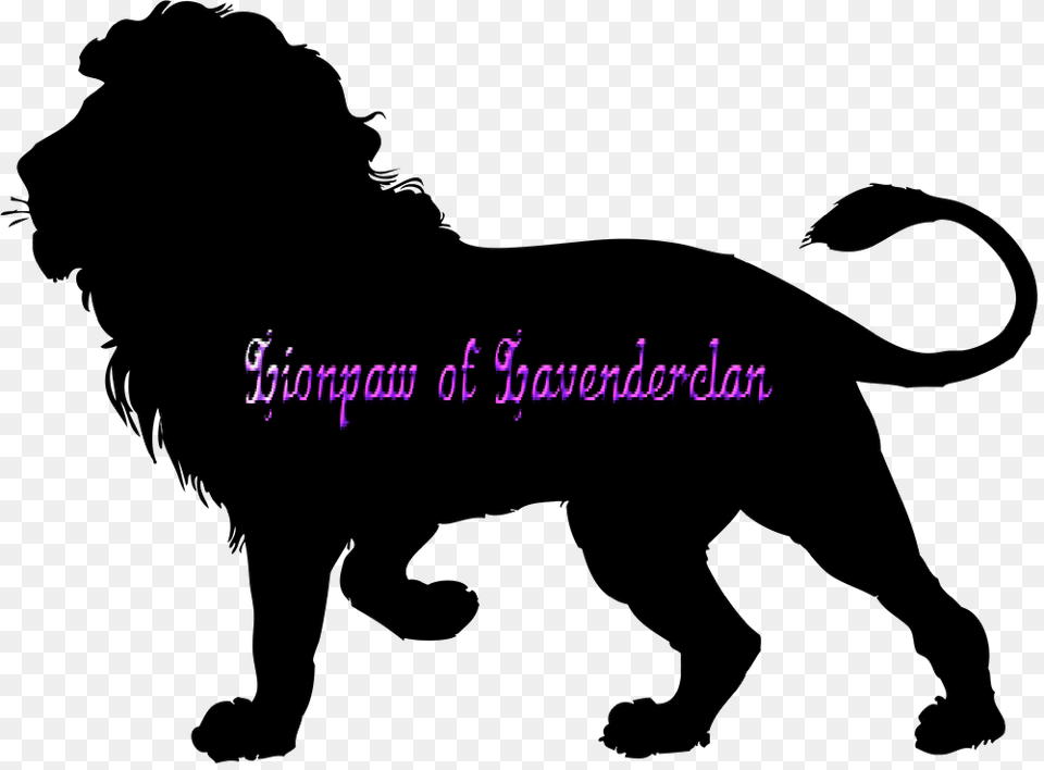 Lionpaw Of Lavenderclan Siluetas De Animales Salvajes, Silhouette, Adult, Wildlife, Person Free Png Download