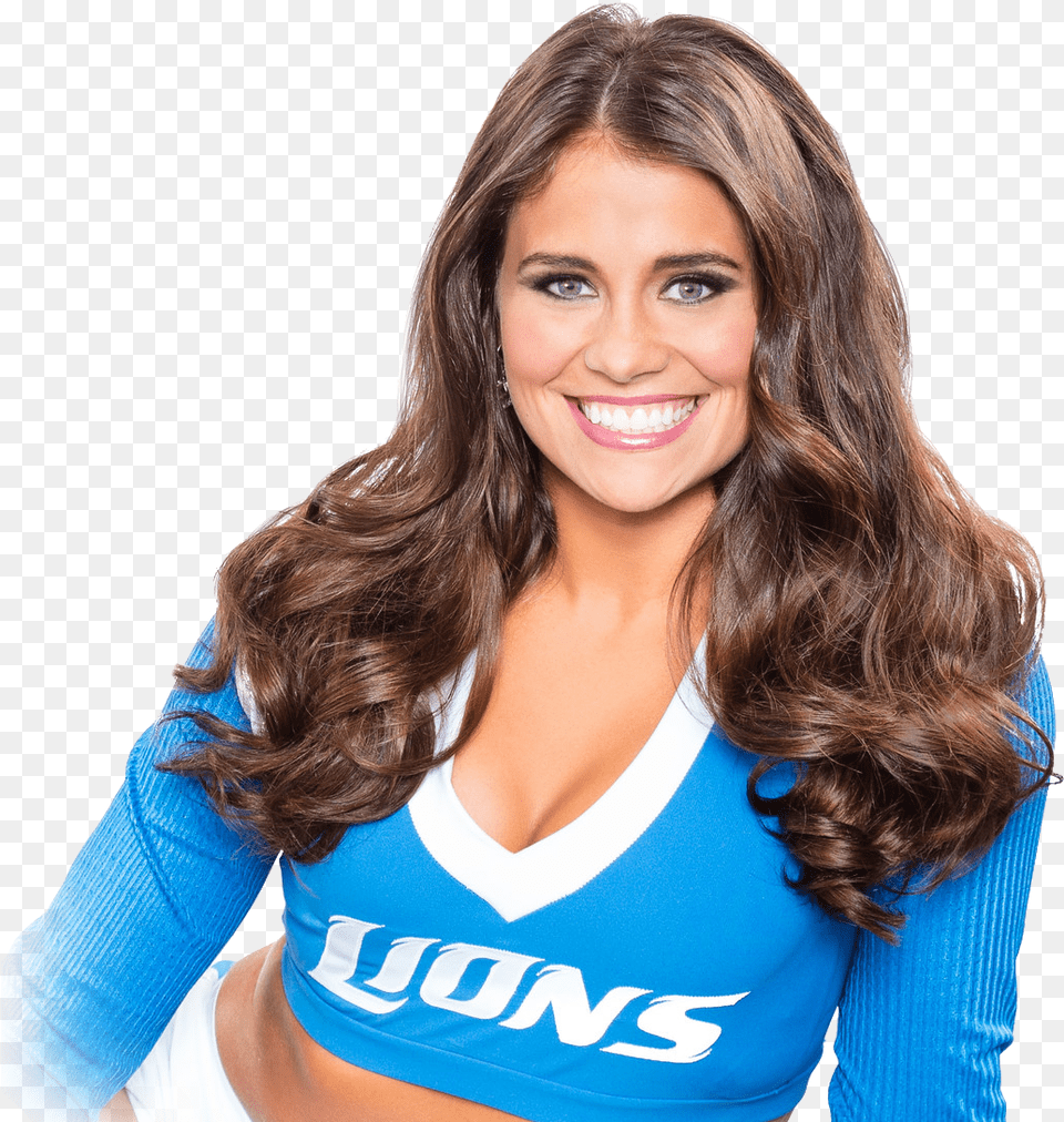 Lions Cheerleader Transparent Girl, Head, Smile, Face, Portrait Png