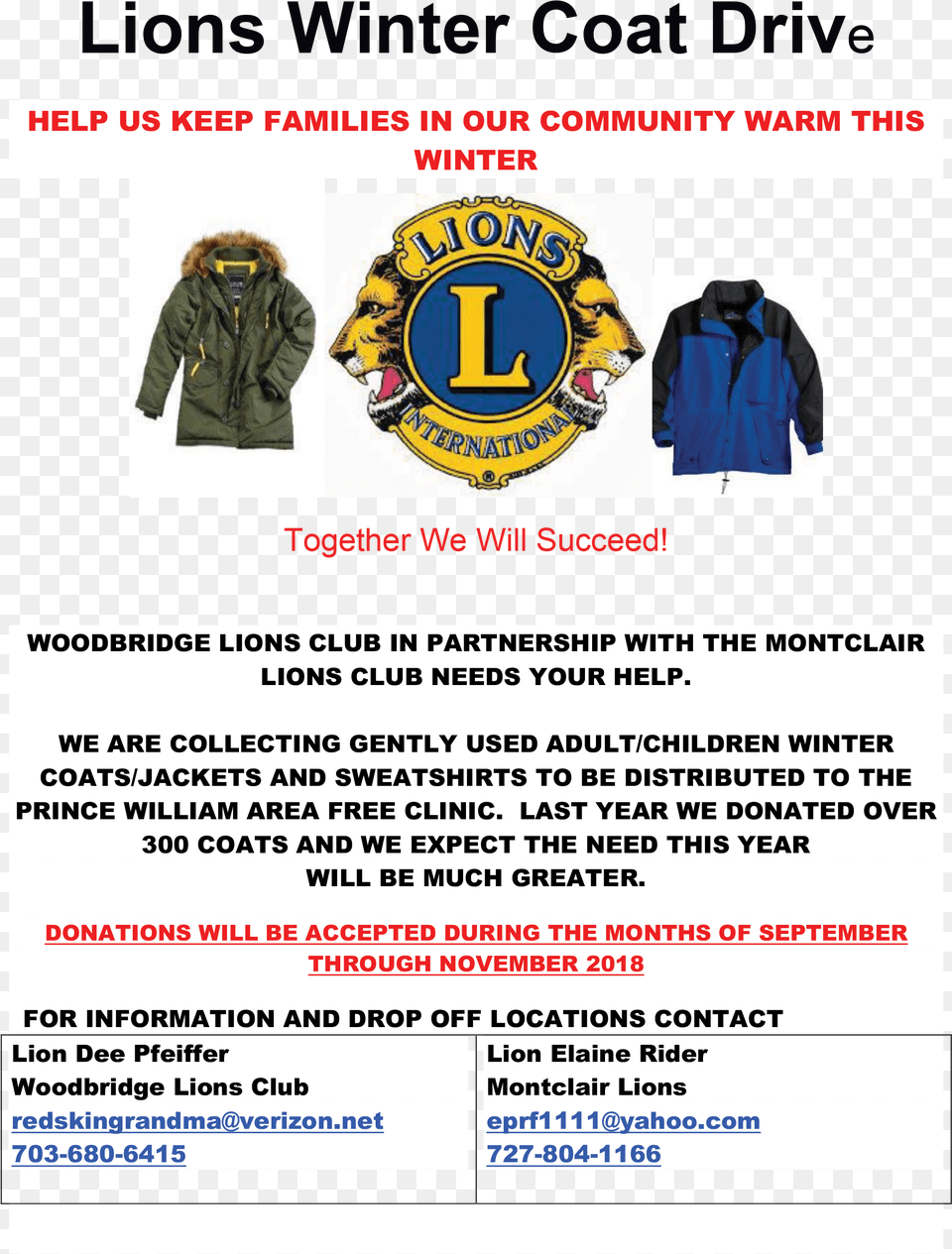 Lions Club, Clothing, Coat, Jacket, Advertisement Free Png Download