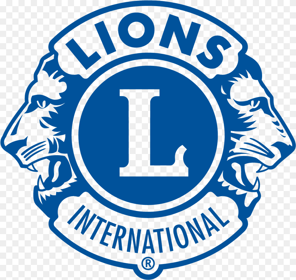 Lions Club Logo Blue, Badge, Symbol, Emblem, Person Free Png Download