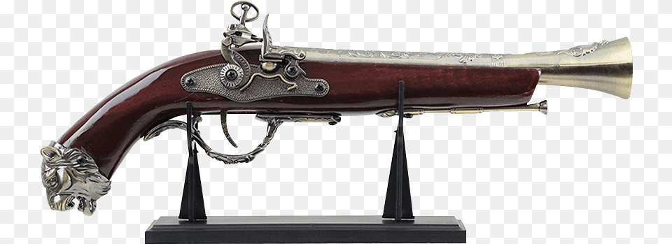 Lions Head Pirate Pistol Firearm, Gun, Handgun, Rifle, Weapon Free Png Download