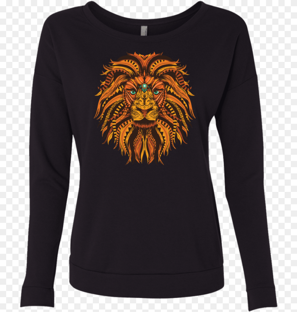 Lions Head T Shirt, T-shirt, Clothing, Long Sleeve, Sleeve Free Png Download