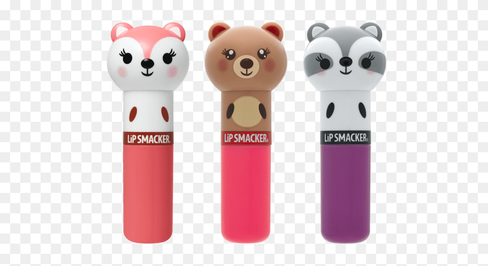 Lippy Pal Lip Balm Trio Lip Smacker Lippy Pals, Animal, Bear, Mammal, Pez Dispenser Png Image