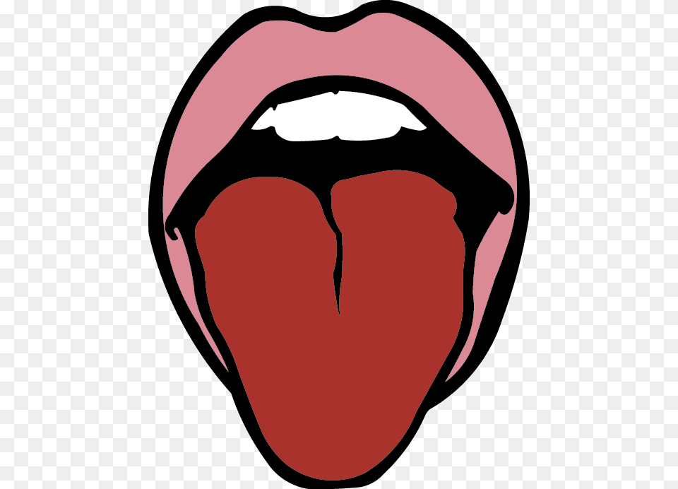 Lips And Tongue Graphic Clip Art Black And White Tongue, Body Part, Mouth, Person, Clothing Free Transparent Png