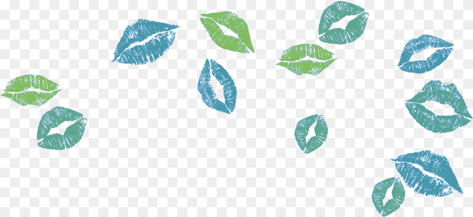 Lips Blue Green Confetti Emblem, Leaf, Plant, Face, Head Png Image