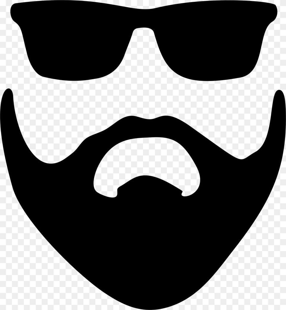 Lips Clipart Beard, Gray Free Png