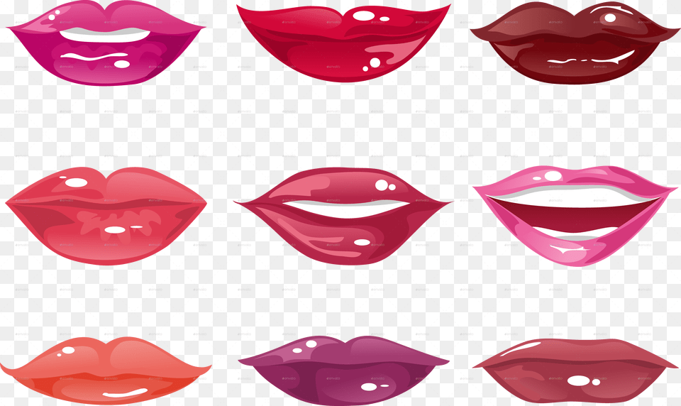 Lips Clipart Female Cartoon Lip Shape Lips Clipart, Body Part, Cosmetics, Lipstick, Mouth Png Image