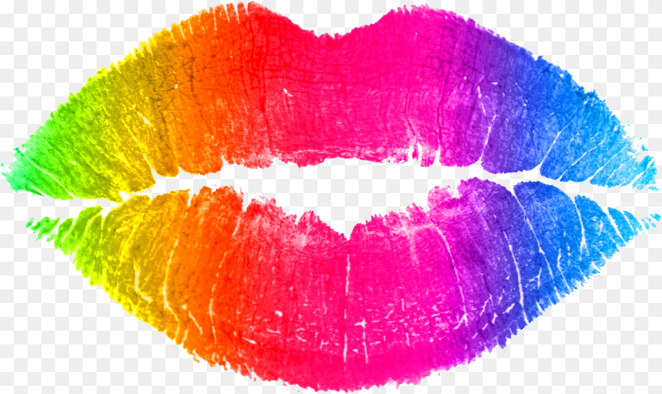 Lips Clipart Rainbow Rainbow Lips Free Transparent Png