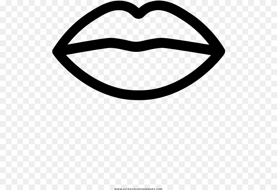 Lips Coloring, Gray Free Png Download