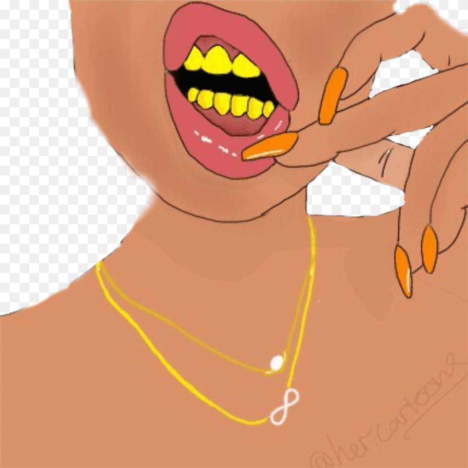 Lips Cute Grills Girl Instagram Cartoon Freetoedit Illustration Png Image