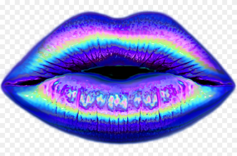 Lips Holographic Aesthetic Background Color Dream Background Cool Color Aesthetic Png
