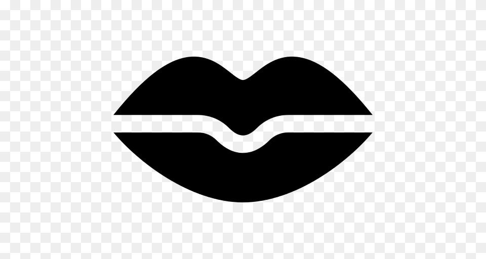 Lips Icon, Gray Png Image