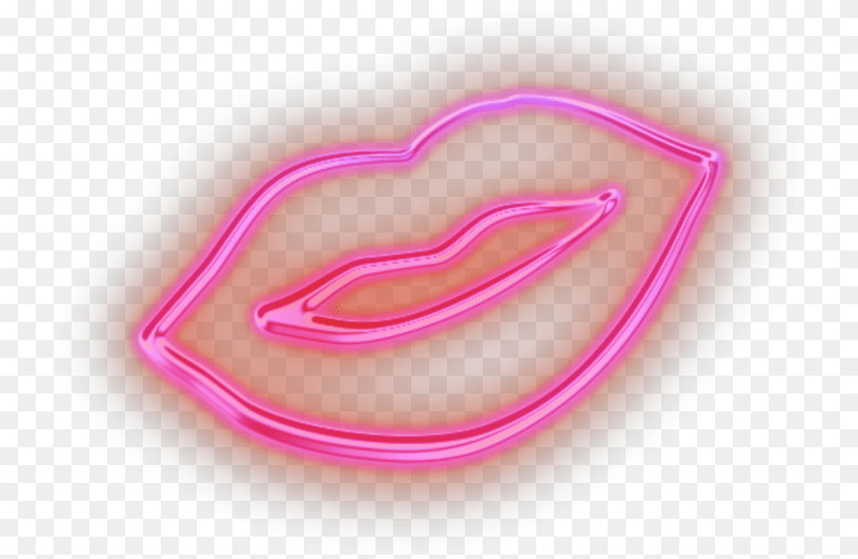 Lips Labios Neon Pink Rosa Lip Gloss, Light, Disk Free Transparent Png