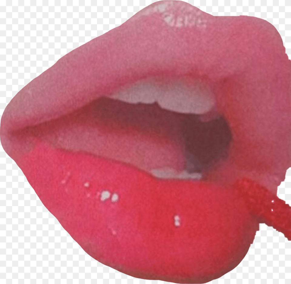 Lips Lip Lipgloss Glass Aesthetic Vintageaesthetic Tongue, Body Part, Mouth, Person, Baby Free Png