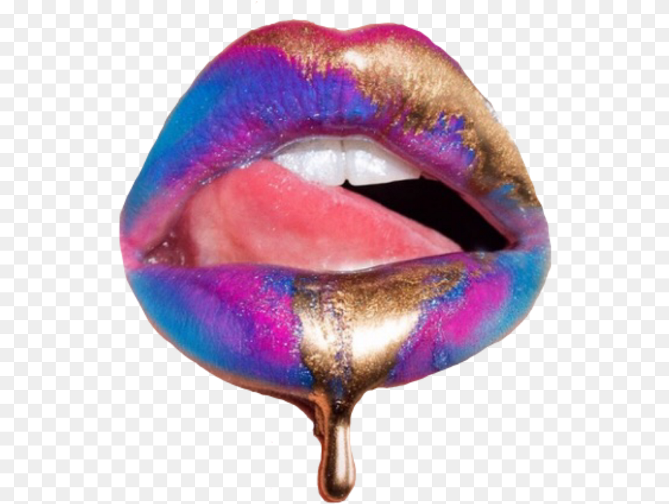 Lips Liplicking Colorful Sticker Jason Derulo Feat Nicki Minaj Amp Ty Dolla Sign Swalla, Body Part, Mouth, Person, Tongue Png Image