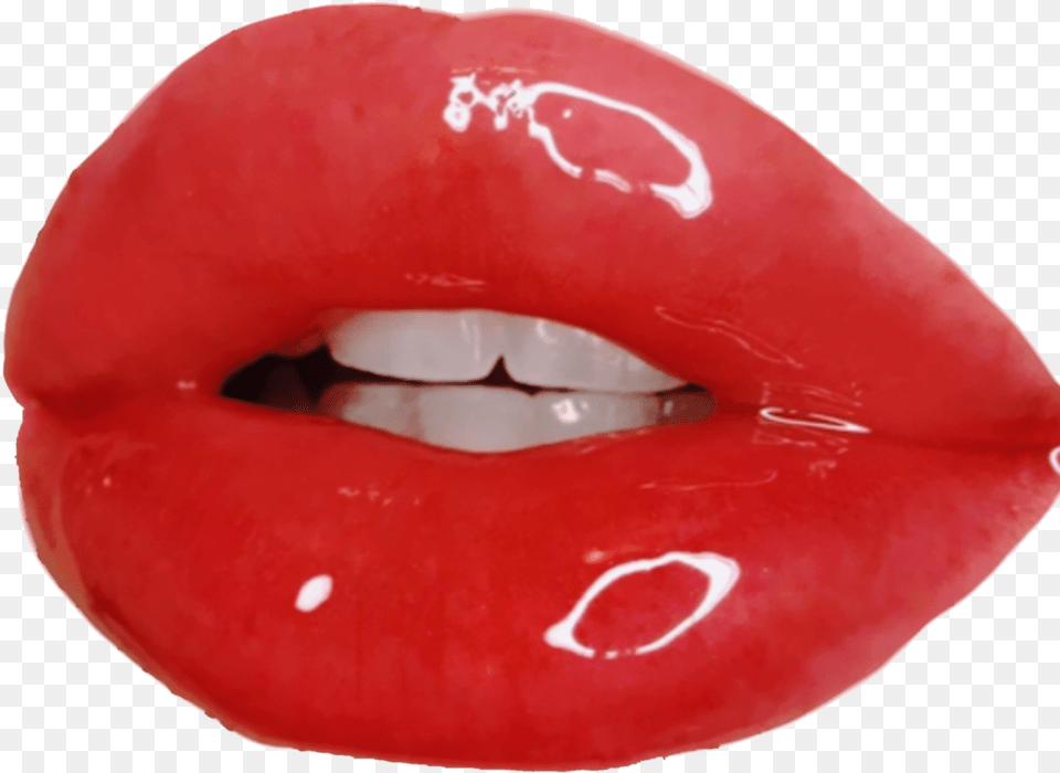 Lips Pink And Aesthetic Image Aesthetic Glossy Lips, Body Part, Mouth, Person, Cosmetics Png