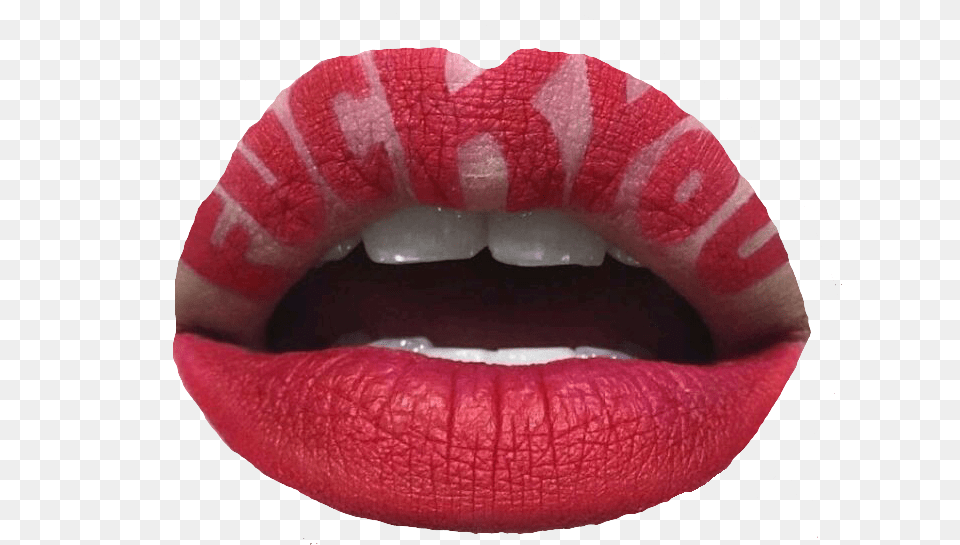 Lips Red Lipstick Fuckyou Fuckoff Mouth Fuck You Lip Art, Body Part, Person, Baby, Tongue Png