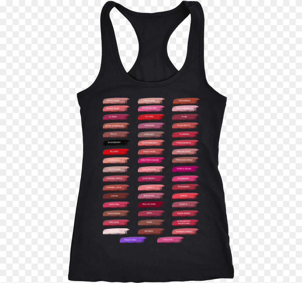 Lipsense 50 Shades Lip Color Swatches Psychologist Funny T Shirt, Clothing, Tank Top, Vest Png