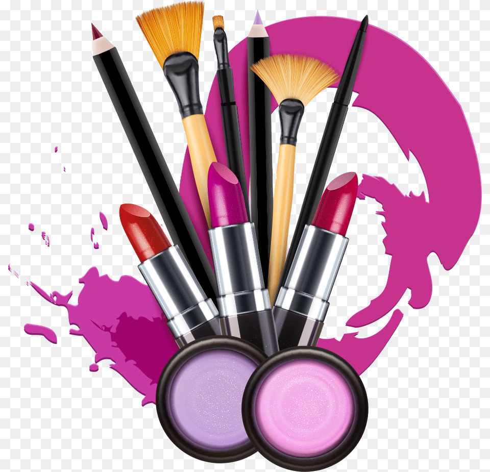 Lipstick Artist Photography Makeup Vector Transparent Background Makeup, Cosmetics, Brush, Device, Tool Free Png