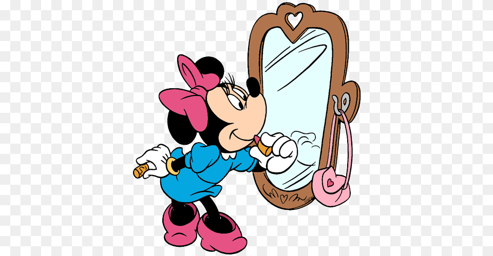 Lipstick Clipart Minnie Mouse Minnie Mouse Looking In The Mirror, Cartoon, Animal, Kangaroo, Mammal Free Png
