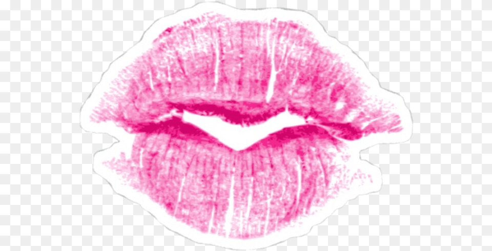 Lipstick Lips Print Sticker Cute Pink Mark Lipstickmark Lipstick, Body Part, Mouth, Person, Cosmetics Png