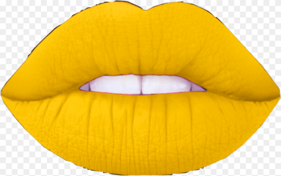 Lipstick Lips Yellow Lips With Yellow Lipstick, Body Part, Mouth, Person, Baby Free Png Download