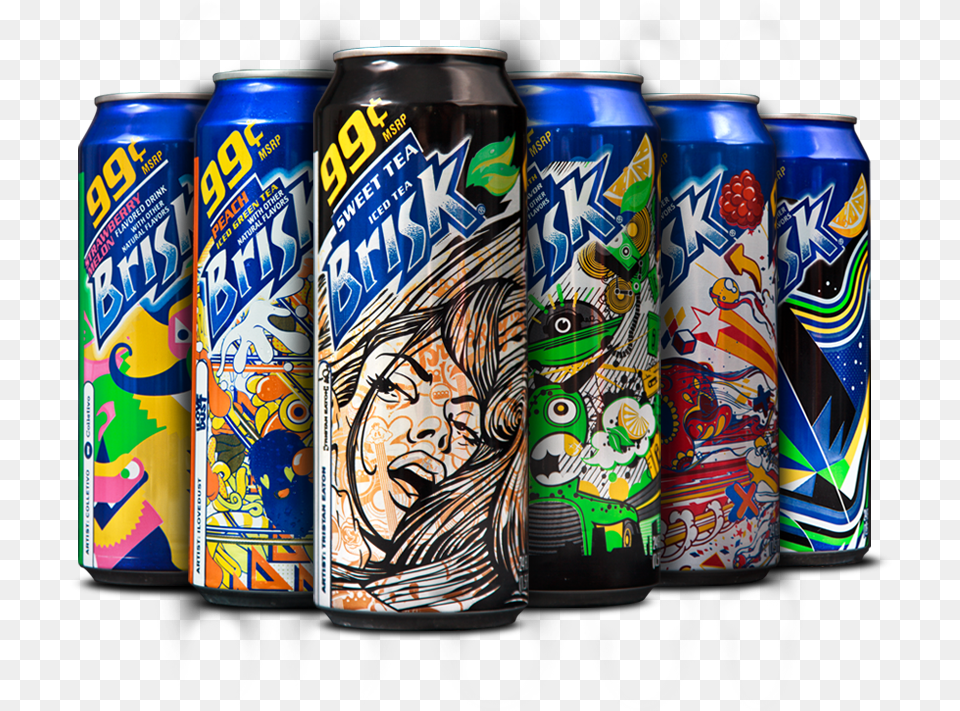 Lipton Brisk Artist Cans Lipton Tea Packaging Branding Carbonated Soft Drinks, Tin, Can, Person, Face Free Png