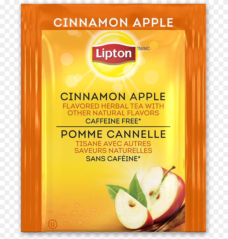 Lipton Cinnamon Apple Herbal Tea 28 Count Lipton, Advertisement, Poster, Food, Fruit Free Png
