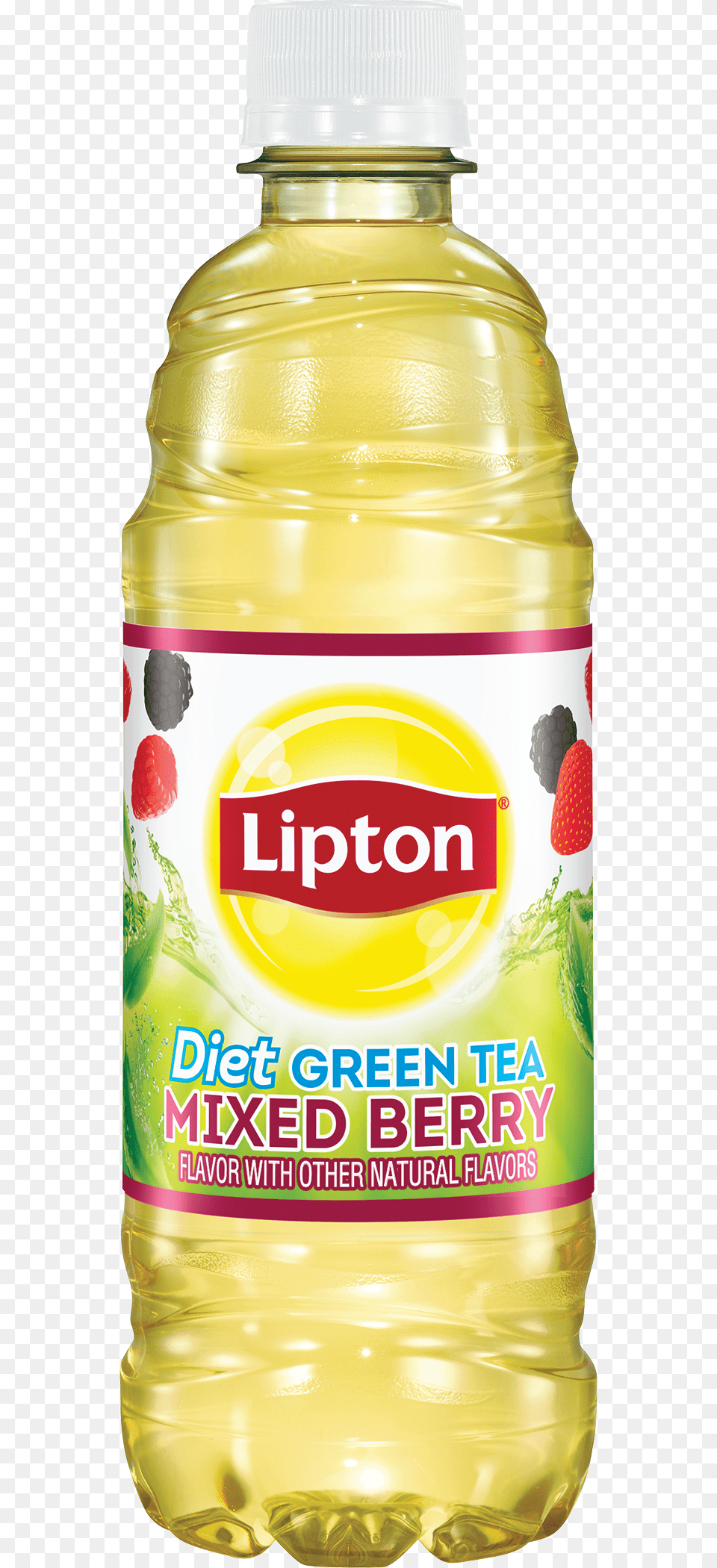 Lipton Diet Green Tea Mixed Berry, Cooking Oil, Food, Bottle, Shaker Png