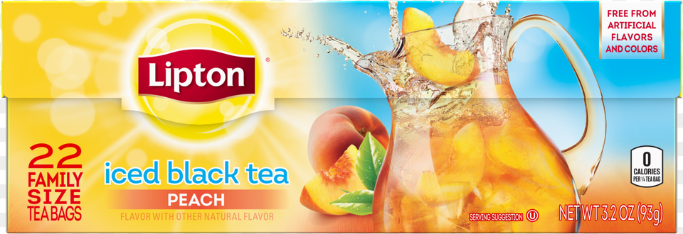 Lipton Iced Black Tea Peach, Advertisement, Plant, Fruit, Food Free Png Download