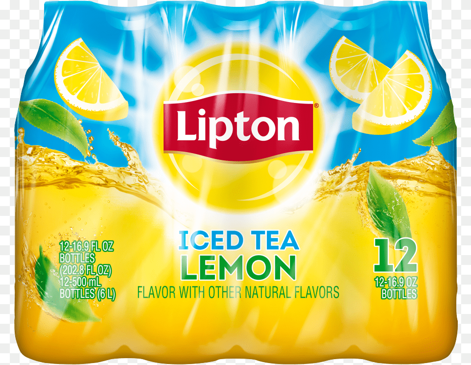 Lipton Iced Tea Lemon, Beverage, Lemonade, Advertisement Free Png