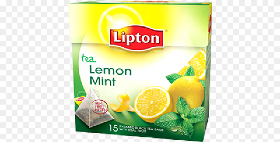 Lipton Lemon Mint Tea, Beverage, Food, Fruit, Citrus Fruit Png