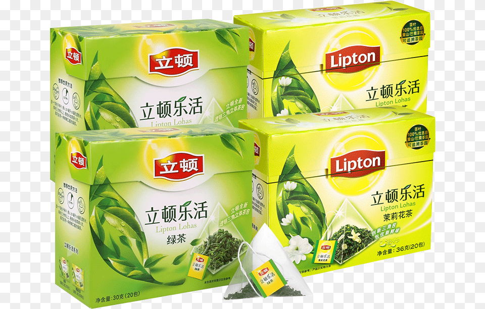 Lipton Lipton Tea Bags Lo Live Triangle Tea Bags Green Lipton, Beverage, Green Tea, Box Png Image