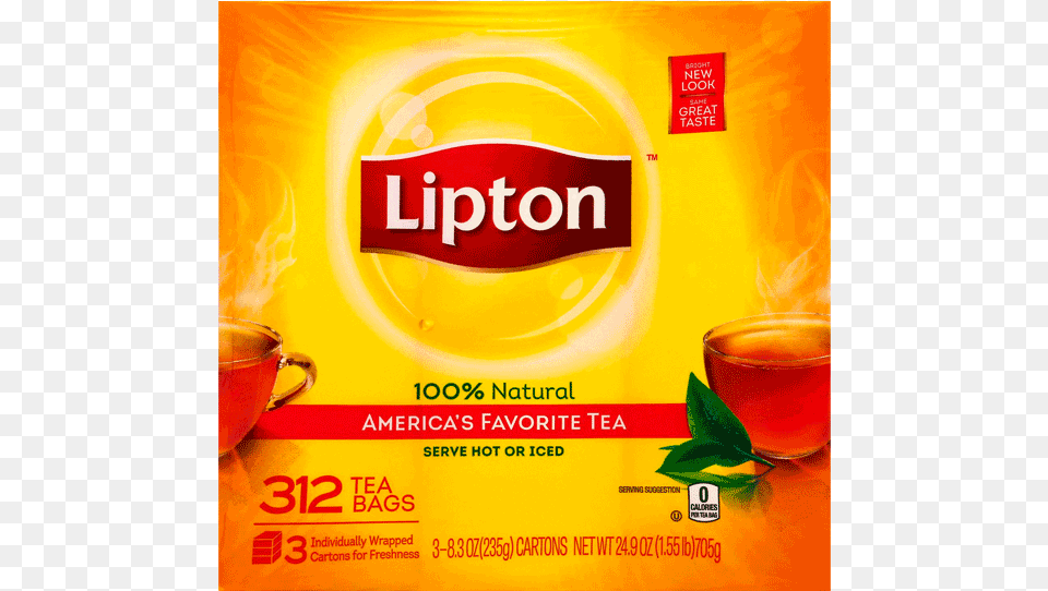 Lipton Tea Bags, Advertisement, Poster, Beverage, Cup Png Image