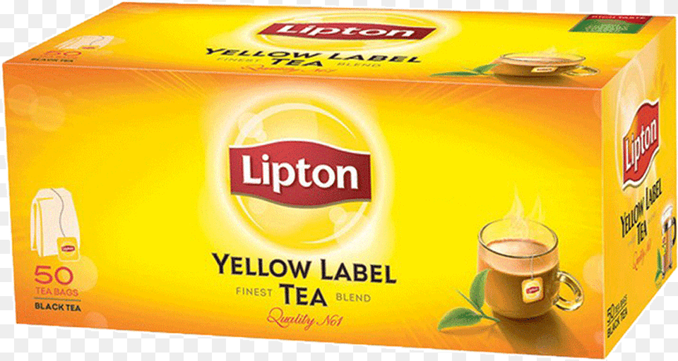 Lipton Tea Yellow Label 50 Tea Bags 100 Gm Lipton Tea 50 Bags, Cup, Beverage Free Png Download
