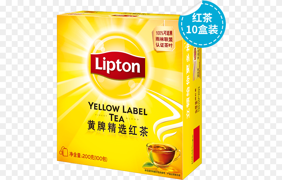 Lipton Yellow Label Tea 400gm Lipton Yellow Label 100 Tea Bags, Cup, Beverage, Food, Honey Free Transparent Png